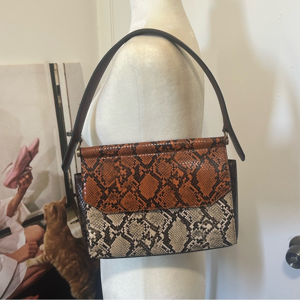 Snake print fall colored purse